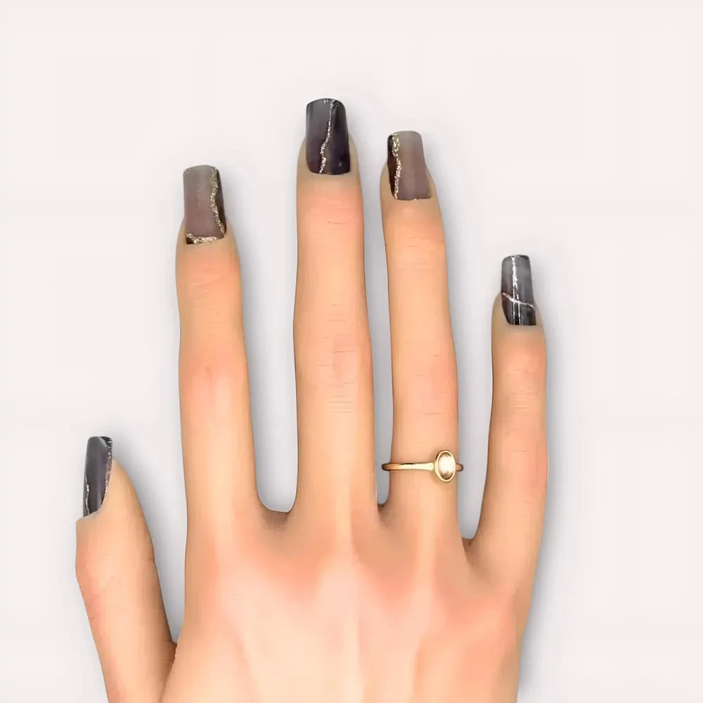 Pierre de lune-nail wraps-stickers pour ongles-Madame Nails