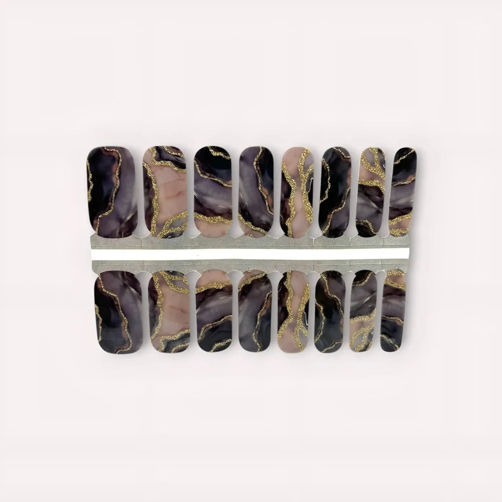 Pierre de lune-nail wraps-stickers pour ongles-Madame Nails