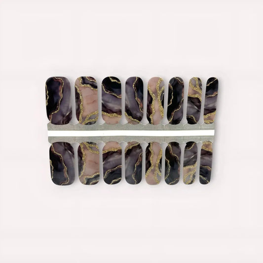 Pierre de lune-nail wraps-stickers pour ongles-Madame Nails