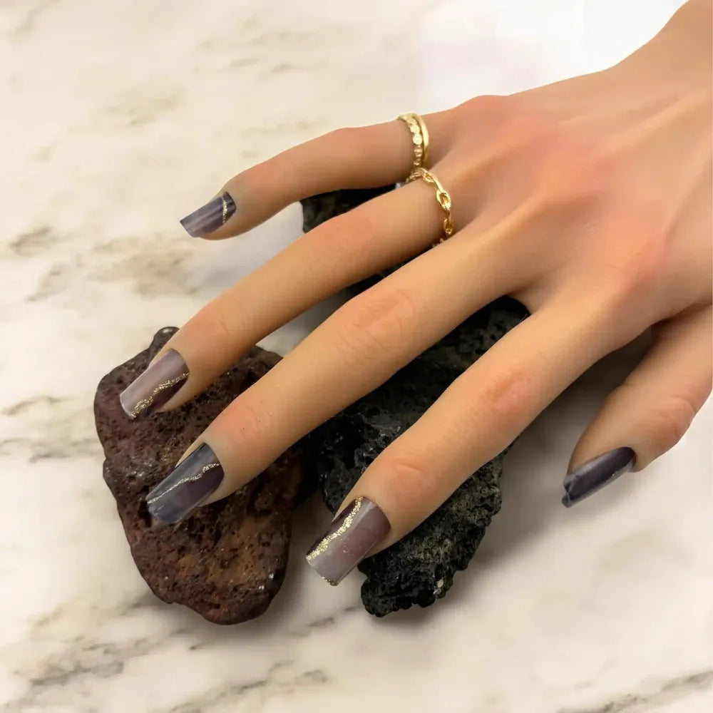 Pierre de lune-nail wraps-stickers pour ongles-Madame Nails