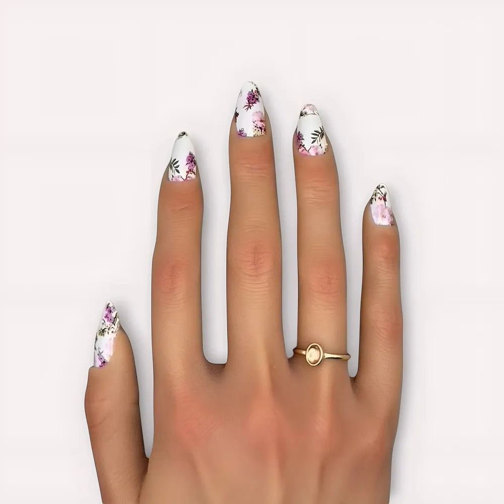 Rose antique-nail wraps-stickers pour ongles-Madame Nails